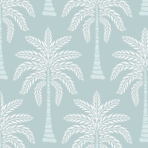 Minimalist Hand-Drawn Palm Trees in Earhty Tones - Icy Lavender
