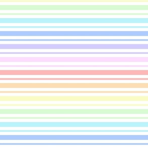 Horizontal Pastel Rainbow stripes - small
