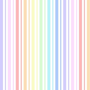 Vertical Pastel Rainbow Stripes - Small 