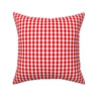 Small gingham check in candy apple red - .75