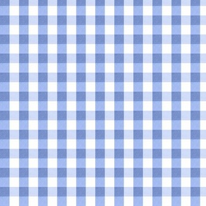 Gingham check in French Blue small - .75”