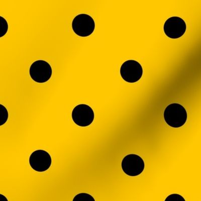 Black and yellow,polka dots 