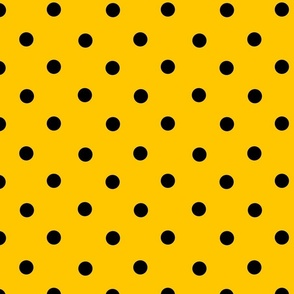 Black and yellow,polka dots 