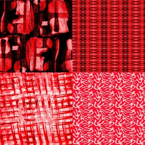 quilt one yard fat quarters  ocean island collection modern red