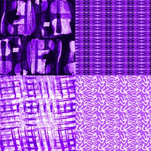 quilt one yard fat quarters  ocean island collection modern purple violet plum black