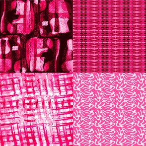 quilt one yard fat quarters ocean island collection modern bright hot pink white