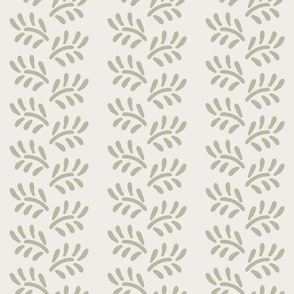 Ava light green botanical stripe