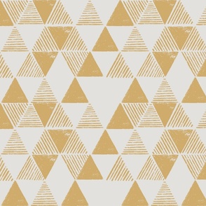 Textured Triangles and Intricate Shapes, yellow