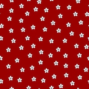 Red abstract blossom pattern