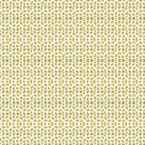 Sgraffito Mosaic, gold and green, small print