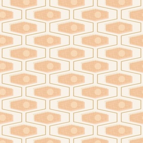midmod warm desert sun geo soft terracotta blush medium wallpaper scale 6 by Pippa Shaw