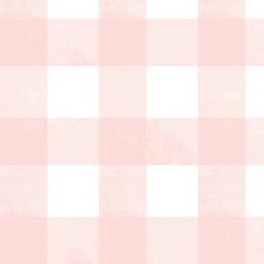 Large // Sweet Soft Pink Watercolor Plaid on White