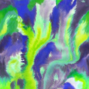 Ink fusion water effect green purple