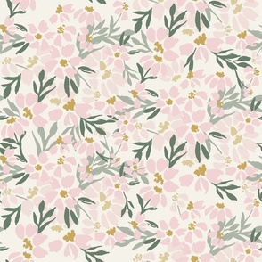 Pink Boho Floral (Large Scale)(10.5"/12")