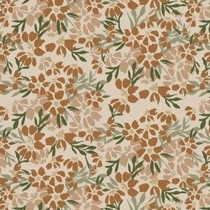 Brown Boho Floral (Small Scale)(5.25"/6")
