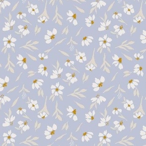 Pastel Boho Ditsy Floral (Light Blue)(Small Scale)(5.25"/6")