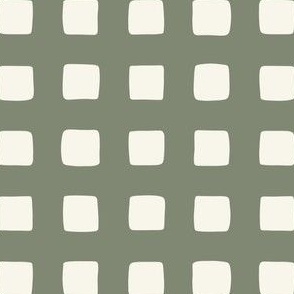 Small Loose Simple Checks (Green)(5.25"/6")