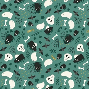 Large Halloween Graveyard (Emerald Green)(12")