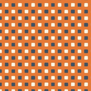 Loose Simple Checks (Bright Orange)(Small Scale)(5.25"/6")
