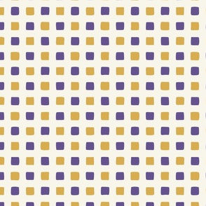Loose Simple Checks (Yellow and Purple)(Small Scale)(5.25"/6")