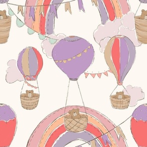 Large Hot Air Balloon Ride (Pink)(10.5"/12")