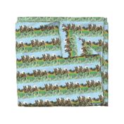 Norwegian Elkhounds 3 fabric