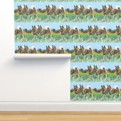 Norwegian Elkhounds 3 fabric