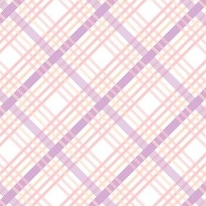 Lilac and pink plaid / spring argyle / bright tartan