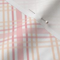 Jumbo Pink and cream plaid / spring argyle / bright tartan