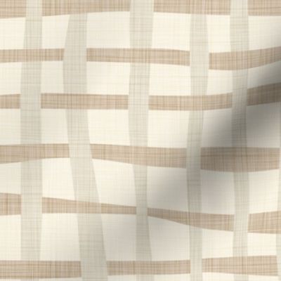 Wavy Weave - Large - Light Neutral - Linen Texture - Cream, Beige, Warm Neutral