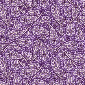 Floral Paisley buff purple © 2012 by Jane Walker