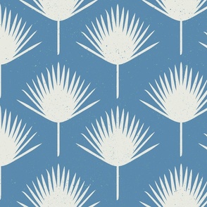 Palm Fronds-Blue