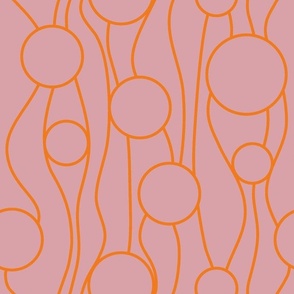 Blush pink and orange line and Circles