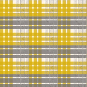 funky plaid - yellow gold