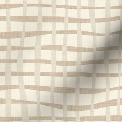 Wavy Weave - Medium - Light Neutral - Linen Texture - Cream, Beige, Warm Neutral