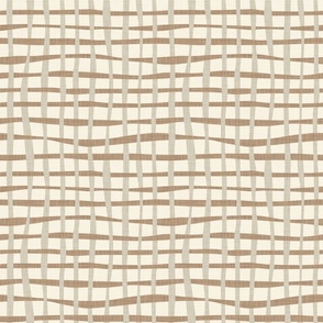 Wavy Weave - Medium - Mid Neutral - Linen Texture - Beige, Cream, Tan, Brown, Warm Neutral