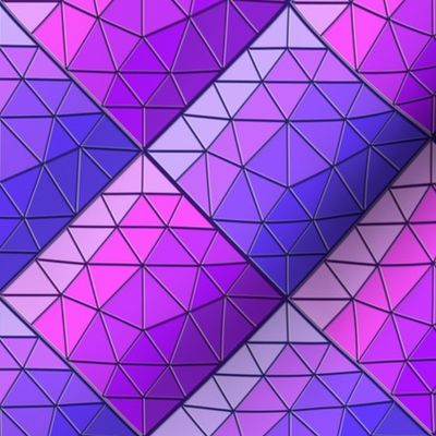 Diamond Tessera  Mix_ Purple_Magenta_Pink_Small