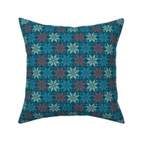 star flower knittery | red - blue -white