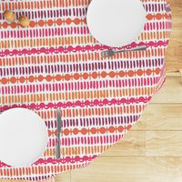 Boho lines and circles_orange-pink