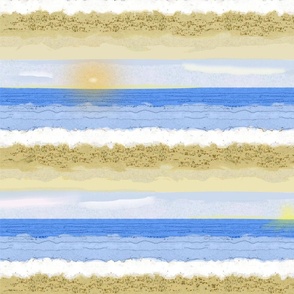 Sand Surf Sea Sky Stripes 16629079