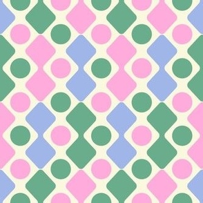 Diamond Circlet - Pink/Green
