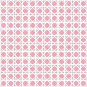 Grandmillennial  cane lattice in cream and blush pink