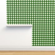 Cactus Green Gingham Check Small Pattern - Classic Country Chic Fresh and Modern Textile Design for Home Decor and Apparel