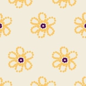 LARGE Yellow Dot Flowers