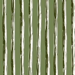 535 - Large scale forest green, sage green  and off white textured bark stripes for wallpaper, masculine apparel, curtains, gender neutral children's clothes