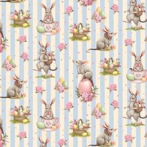 Easter Bilby - Bilbies on Blue Stripes - SMALL SCALE