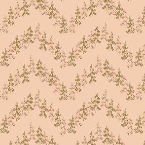 Flower tree hills –  grey , brown and  pastel peach         // Small scale