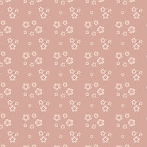 mini scale / Sweet floral in  blush pink 1.25"