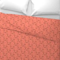 Cats Sleeping - Coral - Small