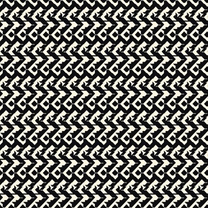 Monochrome Arrowhead - Modern Geometric Fabric Design